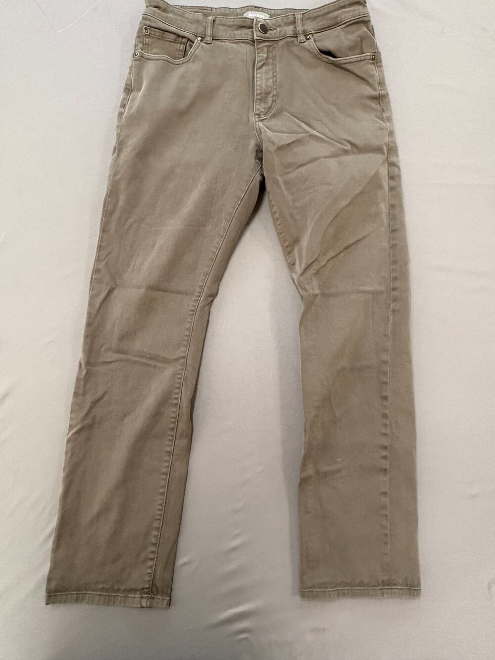 DL1961 Avery Modern Straight Men 33x32 Gray Cotton Stretch Chino Pants